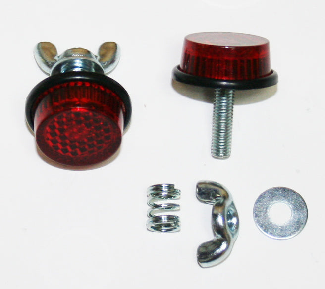 Red Reflective License Plate Bolts (Pk/2) - Goldwingparts.com