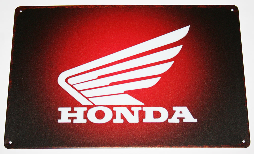 Logo Honda (logo blanc) - Plaque en étain