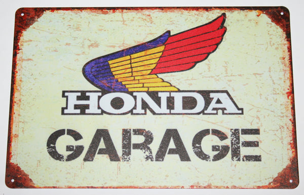 Honda garage tin sign