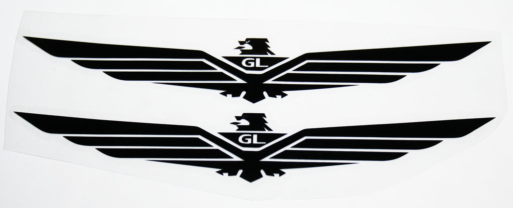 Goldwing GL Logo Decal Set/2 ~ Black