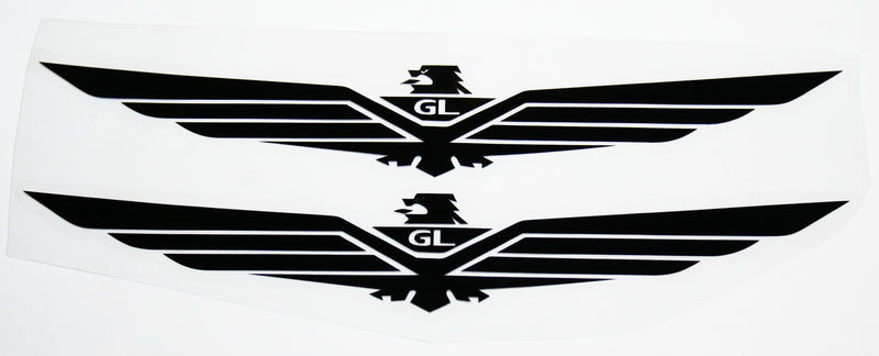 Goldwing GL Logo Decal Set/2 ~ Noir