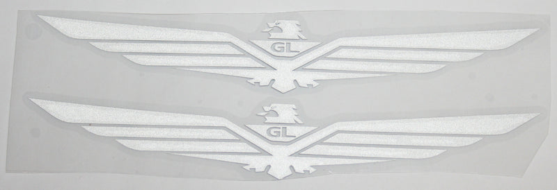 Goldwing GL Logo Decal Sæt/2 ~ Sølv