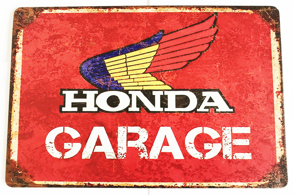 Honda Logo (Blue/Yellow/Red Logo) - Tin Sign