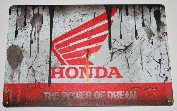 Honda logo (paint splatter) tin sign