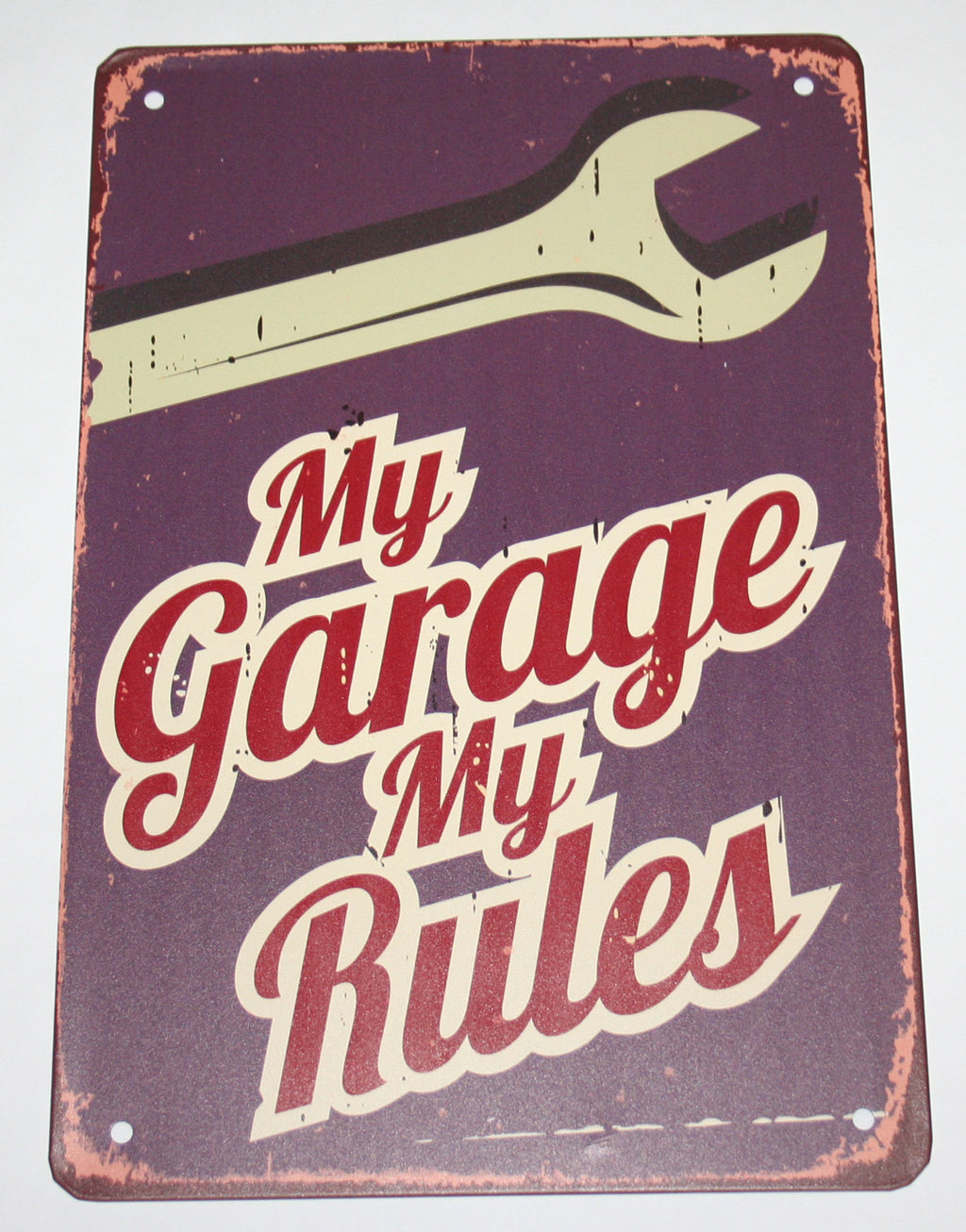 Mon garage mes règles - Plaque en tôle