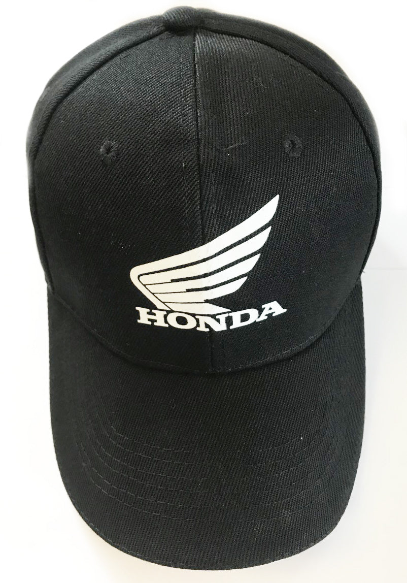 Noir - Avec chapeau blanc Honda Logo