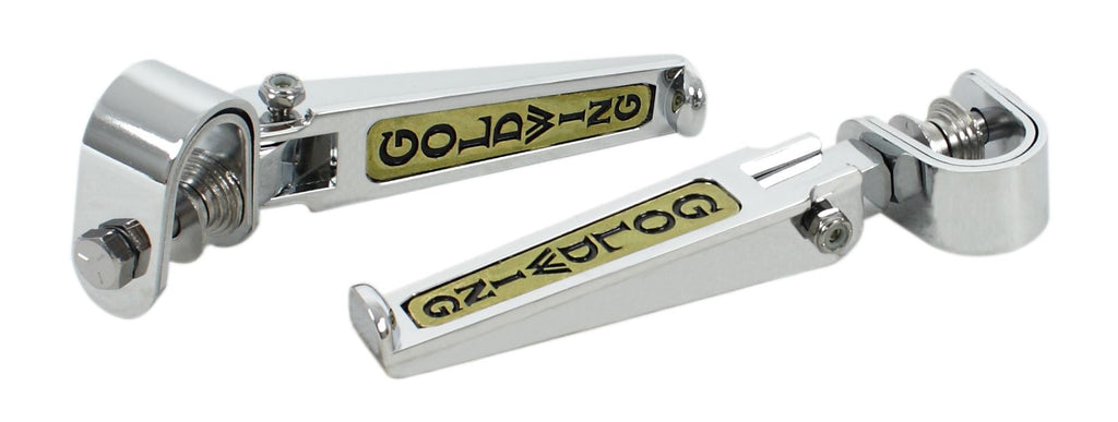 Custom Goldwing Chrome Crash Bar Highway Footpeg Set - Goldwingparts.com