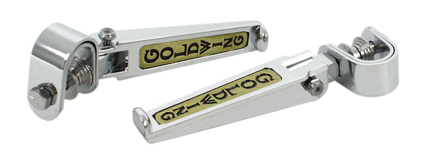 Universal motorcycle chrome crash bar highway footpeg set