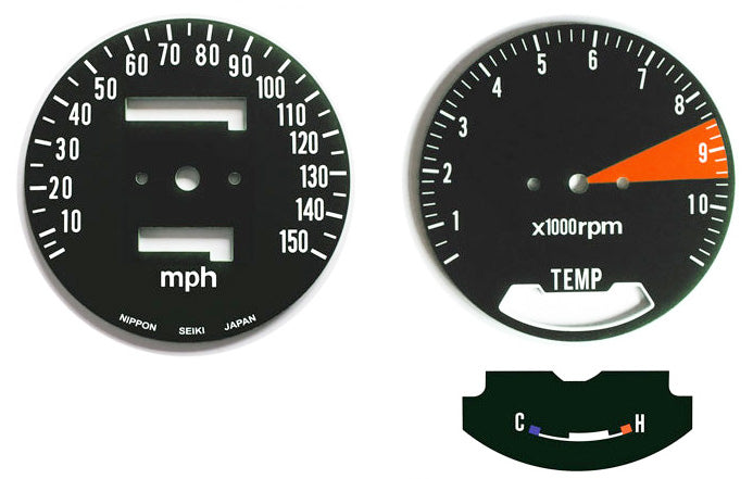 GL1000 LTD Speedometer & Tachometer Face Plate Set ~ MPH