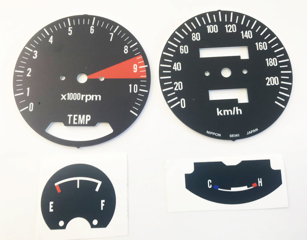 GL1000 K2 Speedometer & Tachometer Face Plate Set ~ KM/H - Goldwingparts.com