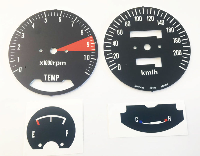 GL1000 K2 Speedometer & Tachometer Face Plate Set ~ KM/H - Goldwingparts.com
