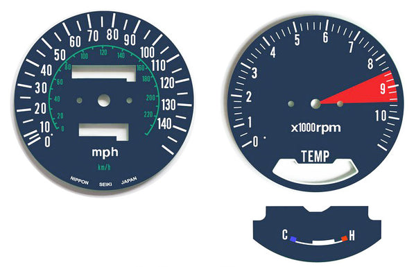 Honda GL1000 K2 speedometer & tachometer face plate set